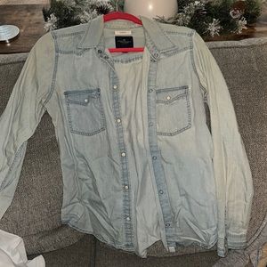 Light denim color button down